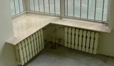 北方室內石材窗臺板（帶暖氣罩）