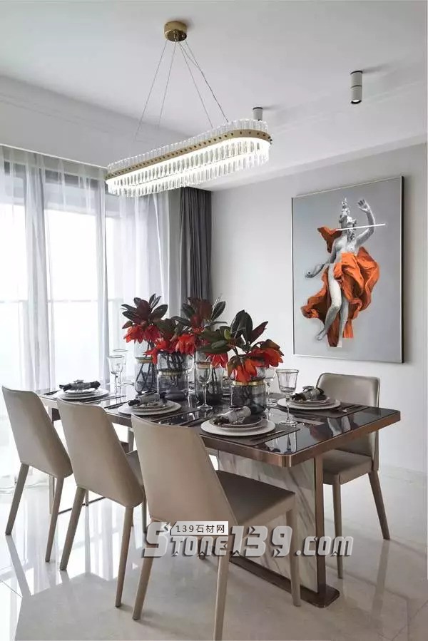 大理石+金屬，輕奢風的最佳cp