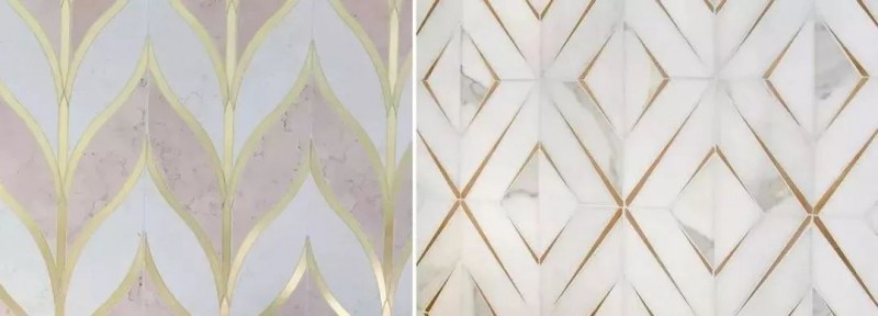 大理石+黃銅的墻面裝飾應用案例