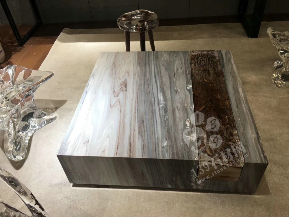 意大利進(jìn)口的白金沙和藍(lán)金沙臺面和墻面應(yīng)用