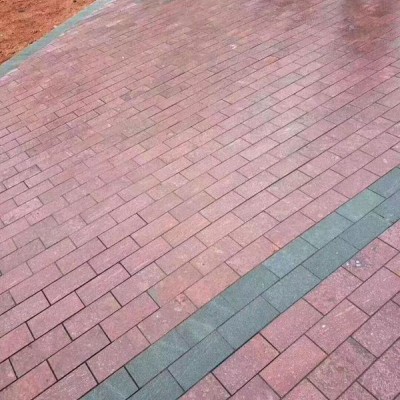 福壽紅石材火燒面地鋪板搭配青石 小規(guī)格長(zhǎng)方形地鋪